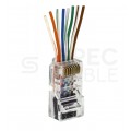 Wtyk modularny RJ45 8P8C kat.5e nieekranowany UTP drut przelotowy WORECZEK 100szt.