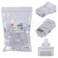 Wtyk modularny RJ45 8P8C kat.5e nieekranowany UTP uniwersalny drut linka NEKU opakowanie WORECZEK 50szt.