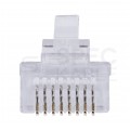 Wtyk modularny RJ45 8P8C kat.5e nieekranowany UTP uniwersalny drut linka NEKU opakowanie WORECZEK 50szt.