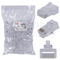 Wtyk modularny RJ45 8P8C kat.5e nieekranowany UTP uniwersalny drut linka przelotowy NEKU opakowanie WORECZEK 100szt.