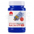 Wtyk modularny RJ45 8P8C kat.5e nieekranowany UTP uniwersalny drut linka przelotowy niebieski NEKU opakowanie SŁOIK 100szt.
