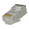 Wtyk modularny RJ45 8P8C kat.6 ekranowany FTP drut NEKU WORECZEK 100szt.