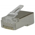 Wtyk modularny RJ45 8P8C kat.6 ekranowany FTP drut NEKU WORECZEK 100szt.