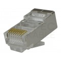 Wtyk modularny RJ45 8P8C kat.6 ekranowany FTP drut NEKU WORECZEK 50szt