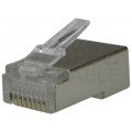 Wtyk modularny RJ45 8P8C kat.6 ekranowany FTP drut NEKU WORECZEK 50szt