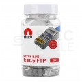Wtyk modularny RJ45 8P8C kat.6 ekranowany FTP uniwersalny drut linka NEKU opakowanie SŁOIK 100szt.
