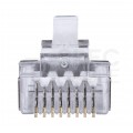 Wtyk modularny RJ45 8P8C kat.6 ekranowany FTP uniwersalny drut linka NEKU opakowanie WORECZEK 10szt.