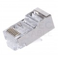 Wtyk modularny RJ45 8P8C kat.6 ekranowany FTP uniwersalny drut linka NEKU opakowanie WORECZEK 10szt.