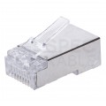 Wtyk modularny RJ45 8P8C kat.6 ekranowany FTP uniwersalny drut linka NEKU opakowanie WORECZEK 10szt.