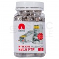 Wtyk modularny RJ45 8P8C kat.6 ekranowany FTP uniwersalny drut linka przelotowy NEKU opakowanie SŁOIK 100szt.