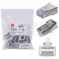 Wtyk modularny RJ45 8P8C kat.6 ekranowany FTP uniwersalny drut linka przelotowy NEKU opakowanie WORECZEK 10szt.