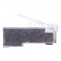 Wtyk modularny RJ45 8P8C kat.6 ekranowany FTP uniwersalny drut linka przelotowy NEKU opakowanie WORECZEK 50szt.
