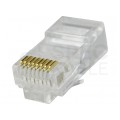 Wtyk modularny RJ45 8P8C kat.6 nieekranowany UTP drut NEKU opakowanie 50szt.