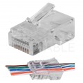 Wtyk modularny RJ45 8P8C kat.6 nieekranowany UTP drut przelotowy NEKU WORECZEK 10szt.