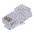 Wtyk modularny RJ45 8P8C kat.6 nieekranowany UTP uniwersalny drut linka NEKU opakowanie WORECZEK 100szt.