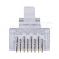 Wtyk modularny RJ45 8P8C kat.6 nieekranowany UTP uniwersalny drut linka NEKU opakowanie WORECZEK 100szt.