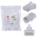 Wtyk modularny RJ45 8P8C kat.6 nieekranowany UTP uniwersalny drut linka NEKU opakowanie WORECZEK 10szt.
