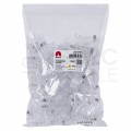 Wtyk modularny RJ45 8P8C kat.6 nieekranowany UTP uniwersalny drut linka przelotowy NEKU opakowanie WORECZEK 100szt.