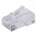 Wtyk modularny RJ45 8P8C kat.6 nieekranowany UTP uniwersalny drut linka przelotowy NEKU opakowanie WORECZEK 100szt.