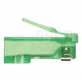 Wtyk modularny RJ45 8P8C kat.6 nieekranowany UTP uniwersalny drut linka przelotowy zielony NEKU opakowanie SŁOIK 100szt.