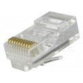 Wtyk modularny RJ50 10P10C na linkę
