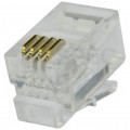 Wtyk telefoniczny RJ10 4P4C WORECZEK 100szt.