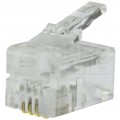 Wtyk telefoniczny RJ10 4P4C WORECZEK 100szt.