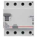 Wyłącznik różnicowoprądowy RCD 3-fazowy 25A 30mA typ AC 4-biegunowy 4P (400V AC) 4-modułowy RX3 Legrand