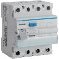 Wyłącznik różnicowoprądowy RCD 3-fazowy 40A 30mA typ A 4-biegunowy 4P (230V / 400V AC) 4-modułowy HAGER