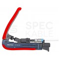 Zaciskarka do złączy kompresyjnych prostych typu F, BNC, RCA uniwersalna KNIPEX 97 40 20 SB
