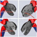 Zaciskarka Praska do końcówek kablowych nieizolowanych 0,1-2,5mm2 PreciForce KNIPEX 97 52 34 do konektorów nasuwkowych 2,8mm i 4,8mm bez izolacji