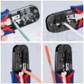 Zaciskarka wtyków modularnych RJ45 (8p8c) i telefonicznych RJ12 (6p6c) RJ11 (6p4c) boczna KNIPEX 97 51 10