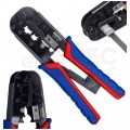 Zaciskarka wtyków modularnych RJ45 (8p8c) i telefonicznych RJ12 (6p6c) RJ11 (6p4c) boczna KNIPEX 97 51 10