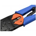 Zaciskarka wtyków modularnych RJ45 (8p8c) i telefonicznych RJ12 (6p6c) RJ11 (6p4c) oraz RJ10 (4p4c) czołowa NEKU