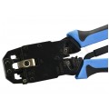 Zaciskarka wtyków modularnych RJ45 (8p8c) i telefonicznych RJ12 (6p6c) RJ11 (6p4c) oraz RJ10 (4p4c) czołowa NEKU HT-2008AR