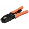 Zaciskarka wtyków modularnych RJ45 (8p8c) i telefonicznych RJ12 (6p6c) RJ11 (6p4c) oraz RJ10 (4p4c) czołowa NEKU HT-2008R