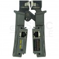 Zaciskarka wtyków modularnych RJ45 (8p8c) i telefonicznych RJ12 (6p6c) RJ11 (6p4c) oraz RJ10 (4p4c) czołowa z testerem kabli LAN NEKU