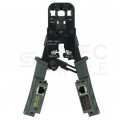 Zaciskarka wtyków modularnych RJ45 (8p8c) i telefonicznych RJ12 (6p6c) RJ11 (6p4c) oraz RJ10 (4p4c) czołowa z testerem kabli LAN NEKU