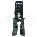 Zaciskarka wtyków modularnych RJ45 (8p8c) i telefonicznych RJ12 (6p6c) RJ11 (6p4c) oraz RJ10 (4p4c) czołowa z testerem kabli LAN NEKU