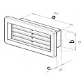 Zakończenie, kratka wentylacyjna do kanału płaskiego 110x55mm airRoxy 02-415