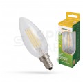 Żarówka LED E14 230V 6W świecowa COG transparentna neutralna