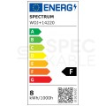 Żarówka LED E14 230V 8W 620lm 3000K świecowa prosta barwa WW biała ciepła SPECTRUM LED