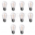 Żarówka LED E27 230V 1W 60lm 2700K 10x do girland kula barwa WW biała ciepła MASTER LED