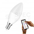 Żarówka LED Smart E14 230V 5W 410lm CCT ściemnialna Świecowa sterowana WIFI spectrum LED