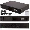 Zasilacz awaryjny UPS RACK 19" 2U 1200W / 2000VA AVR + 2x akumulator AGM 9Ah VOLT