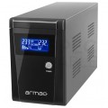 Zasilacz awaryjny UPS TOWER 650W /1000VA 2x7 Ah O/1000F/LCD OFFICE ARMAC
