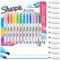 Zestaw 12 pastelowych zakreślaczy 2w1 Sharpie S-Note MIX kolorów (ścięta końcówka)