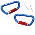 Zestaw 2 karabińczyków TT z kołkami zabezpieczającymi KNIPEX 00 50 03 T BK