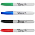 Zestaw 4 Markerów permanentnych Sharpie Fine MIX kolorów (końcówka 1,0mm)