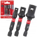 Zestaw adapterów do bitów, nasadek udarowych 1/2'' 1/4" 3/8" HEX MILWAUKEE